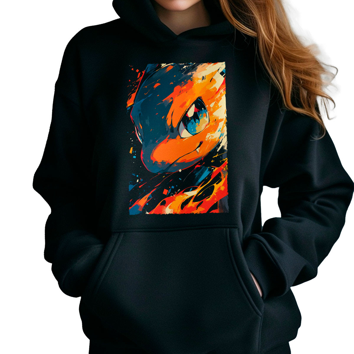 poleron-anime-mujer-estampada-charmander-face-closeup