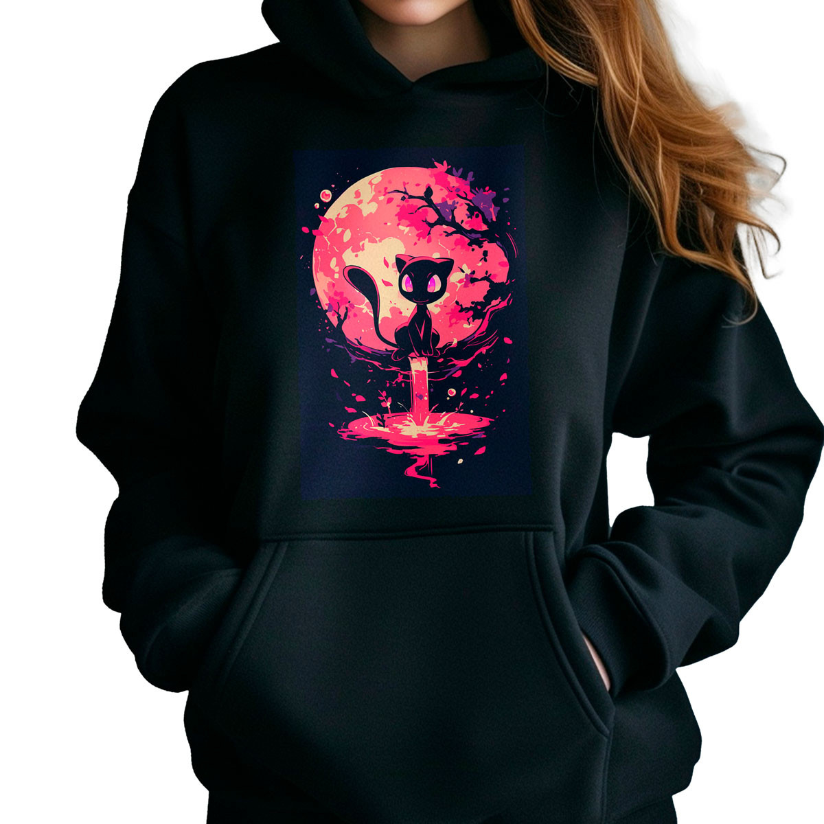 poleron-anime-mujer-estampado-brillante-silueta-mew-pok-mon-anime