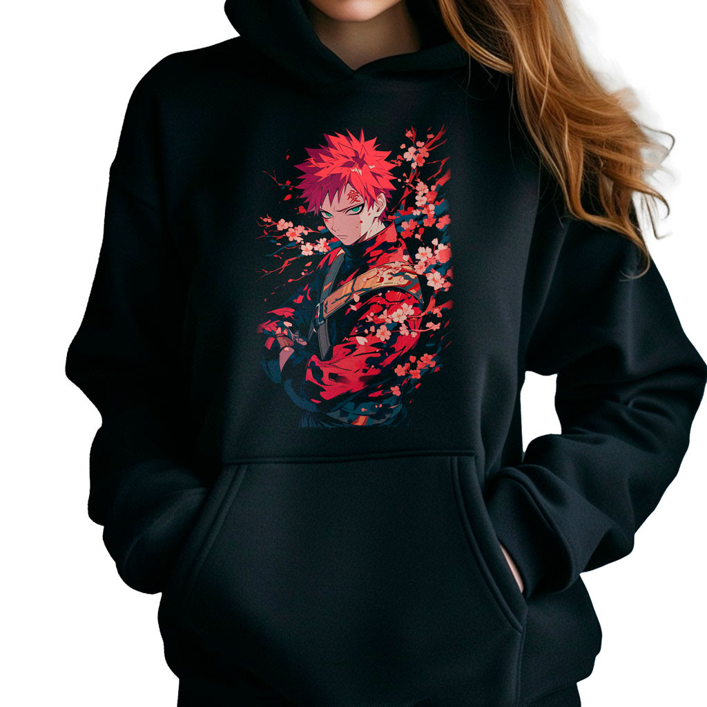 poleron-anime-mujer-gaara-y-flores-de-cerezo-de-naruto