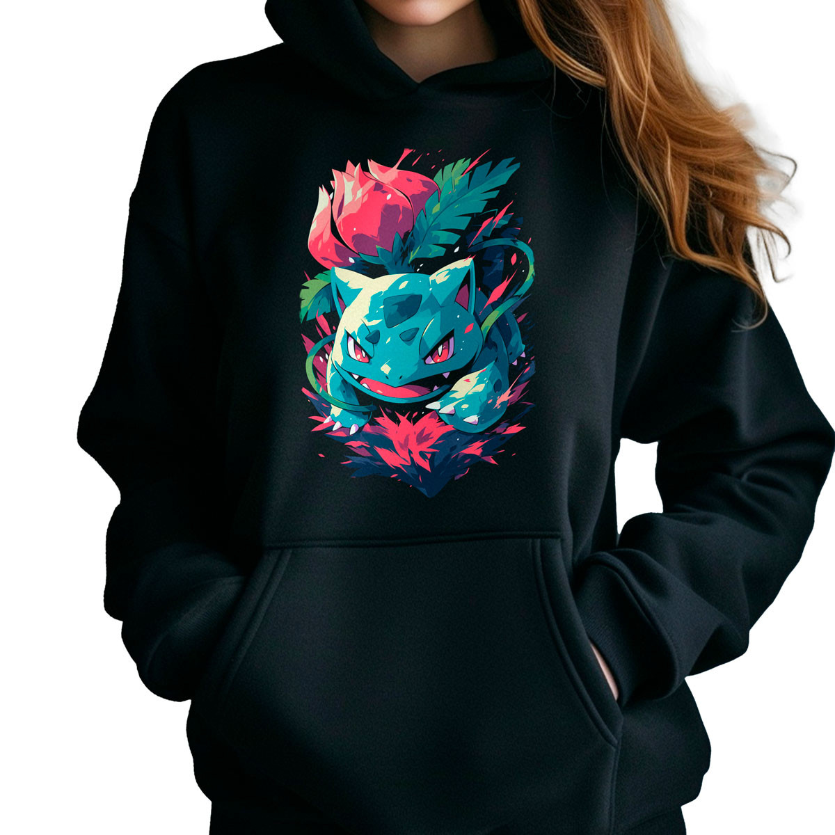 poleron-anime-mujer-negra-batalla-ivysaur-cute