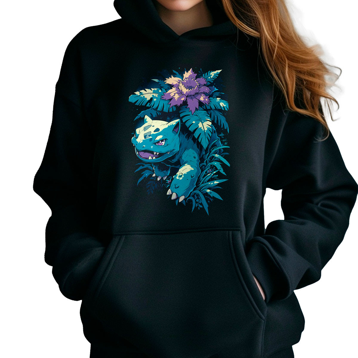 poleron-anime-mujer-negra-shiny-ivysaur-pokemon