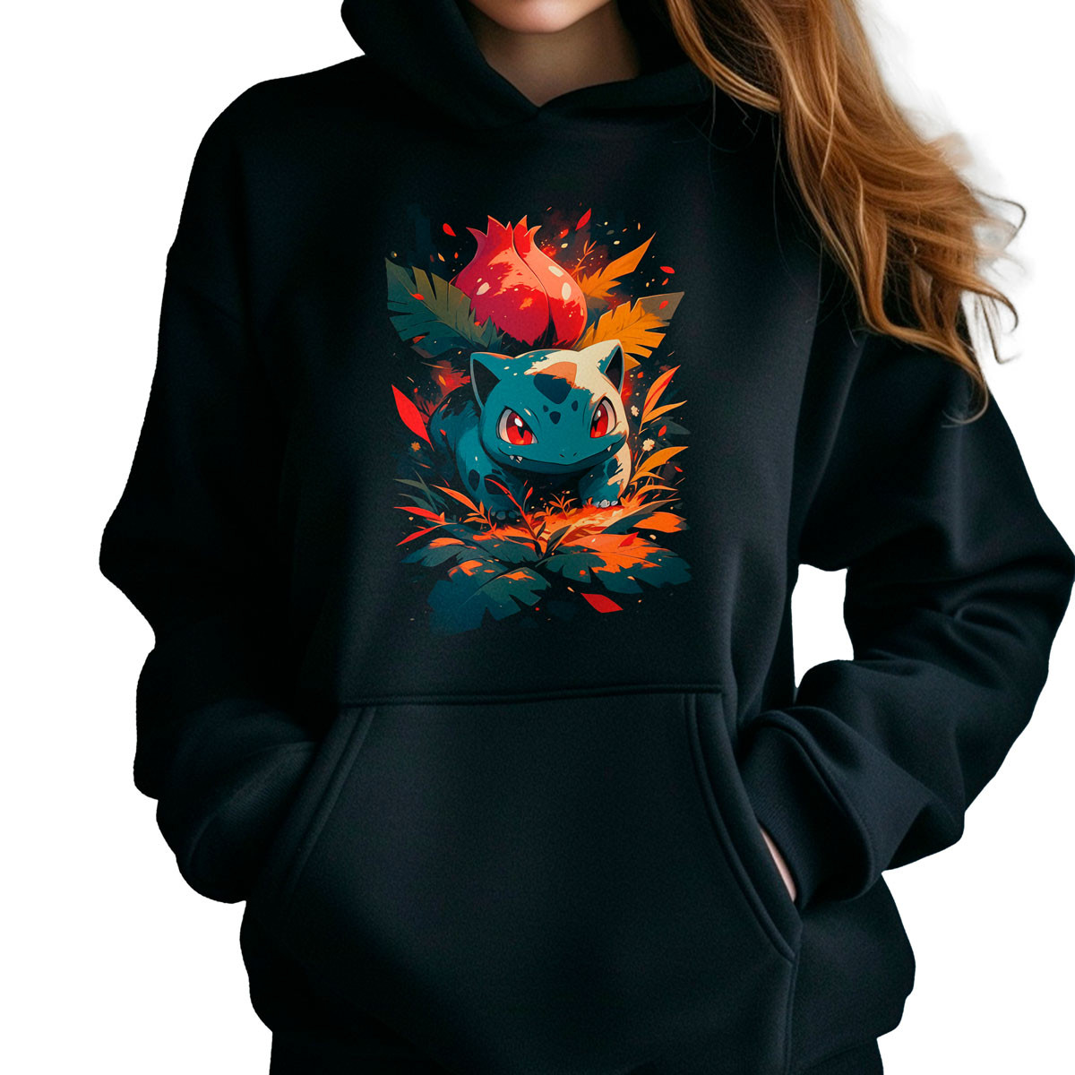 poleron-anime-mujer-pokemon-ivysaur-negro-cute