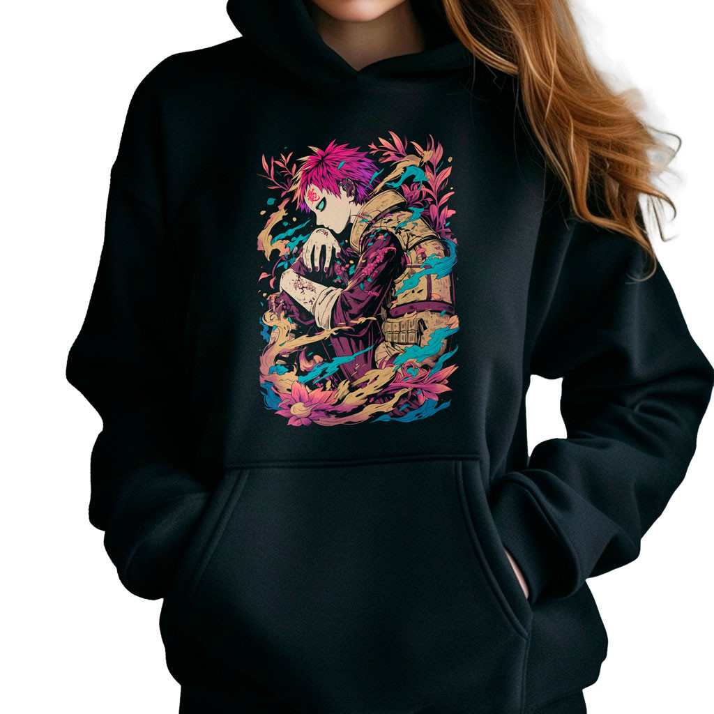 poleron-anime-mujer-suave-taijutsu-gaara-sand-design