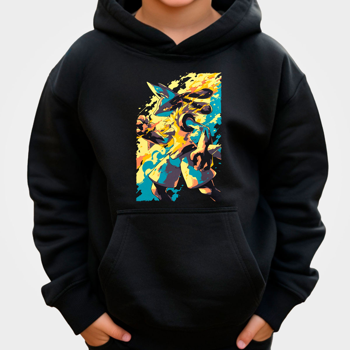 poleron-anime-ni-os-lucario-brillante-pok-mon-anime-negro