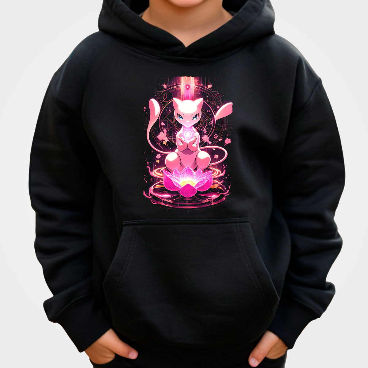 poleron-anime-ni-os-mew-lotus-pokemon-negro