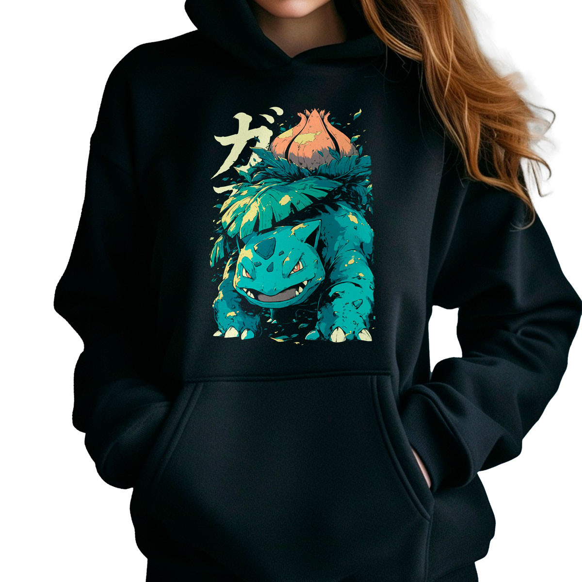 poleron-anime-venusaur-ink-manga-corta-estilo-de-batalla-anime-pok-mon