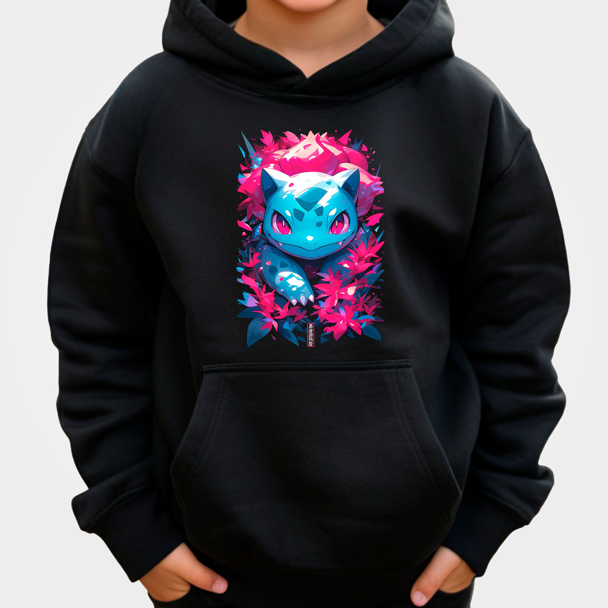 polerones-anime-batallas-pok-mon-bulbasaur-negro