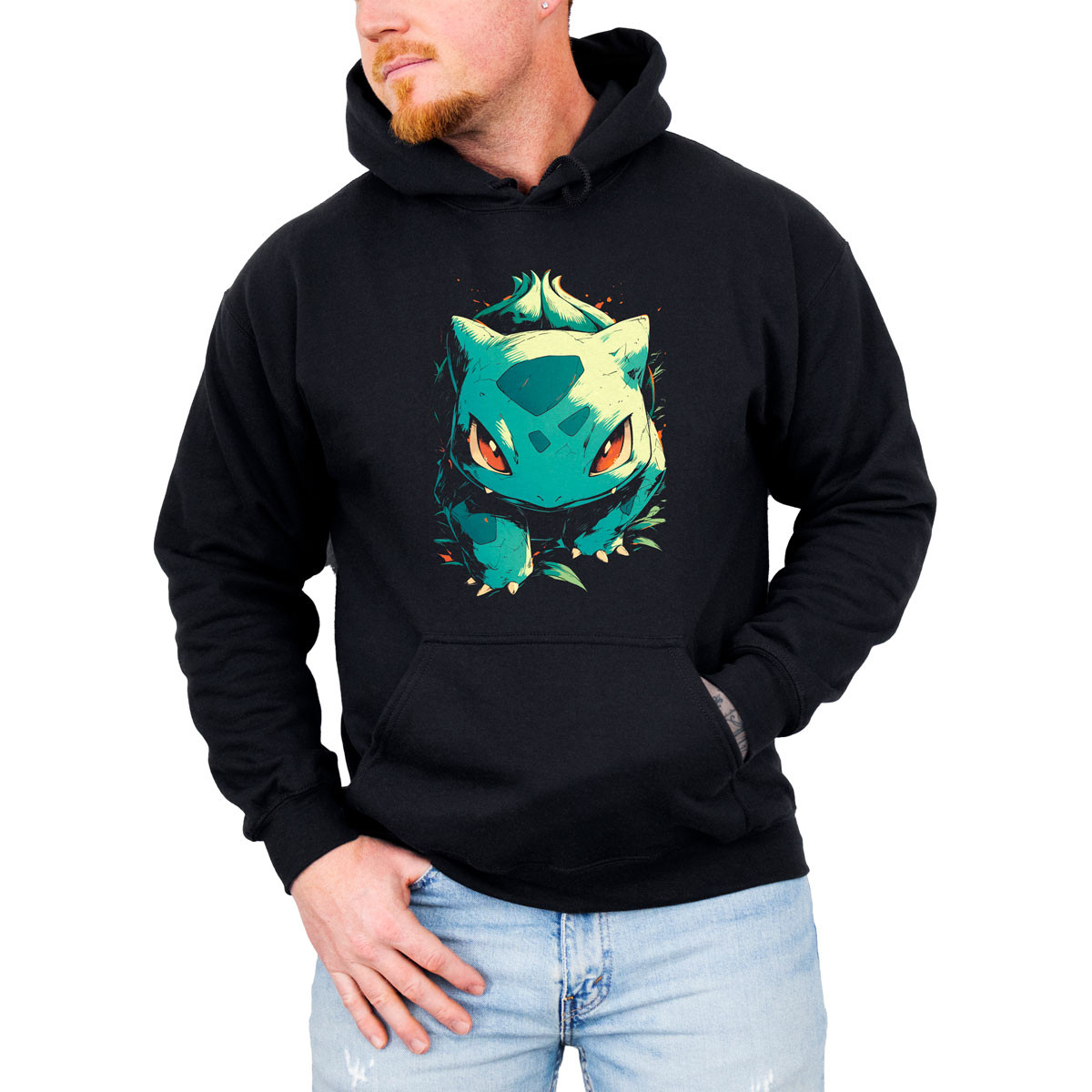 polerones-anime-hombre-bulbasaur-ojos-de-cerca