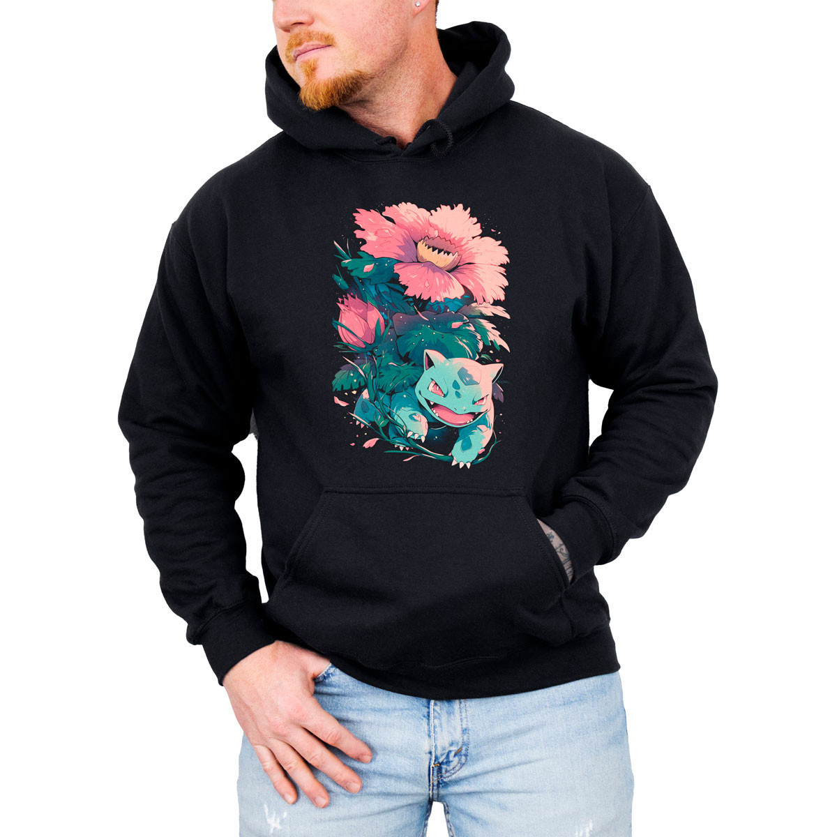 polerones-anime-hombre-dise-o-ivysaur-pokemon-negro