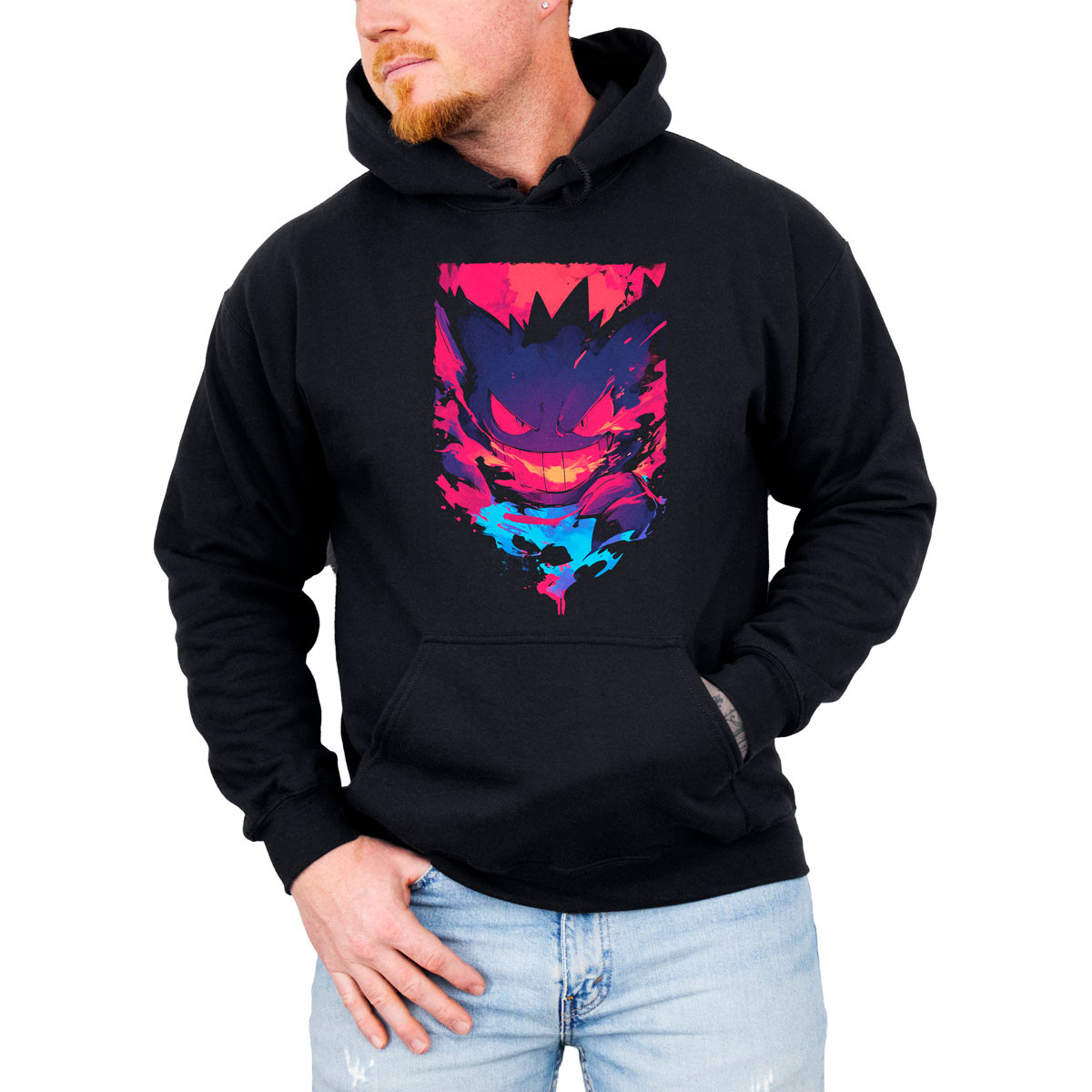 polerones-anime-hombre-gengar-pokemon-negro