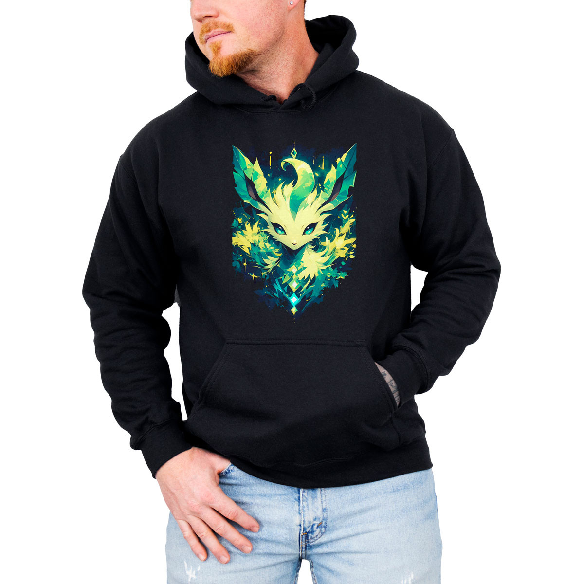 polerones-anime-hombre-leafeon-pokemon-face-closeup