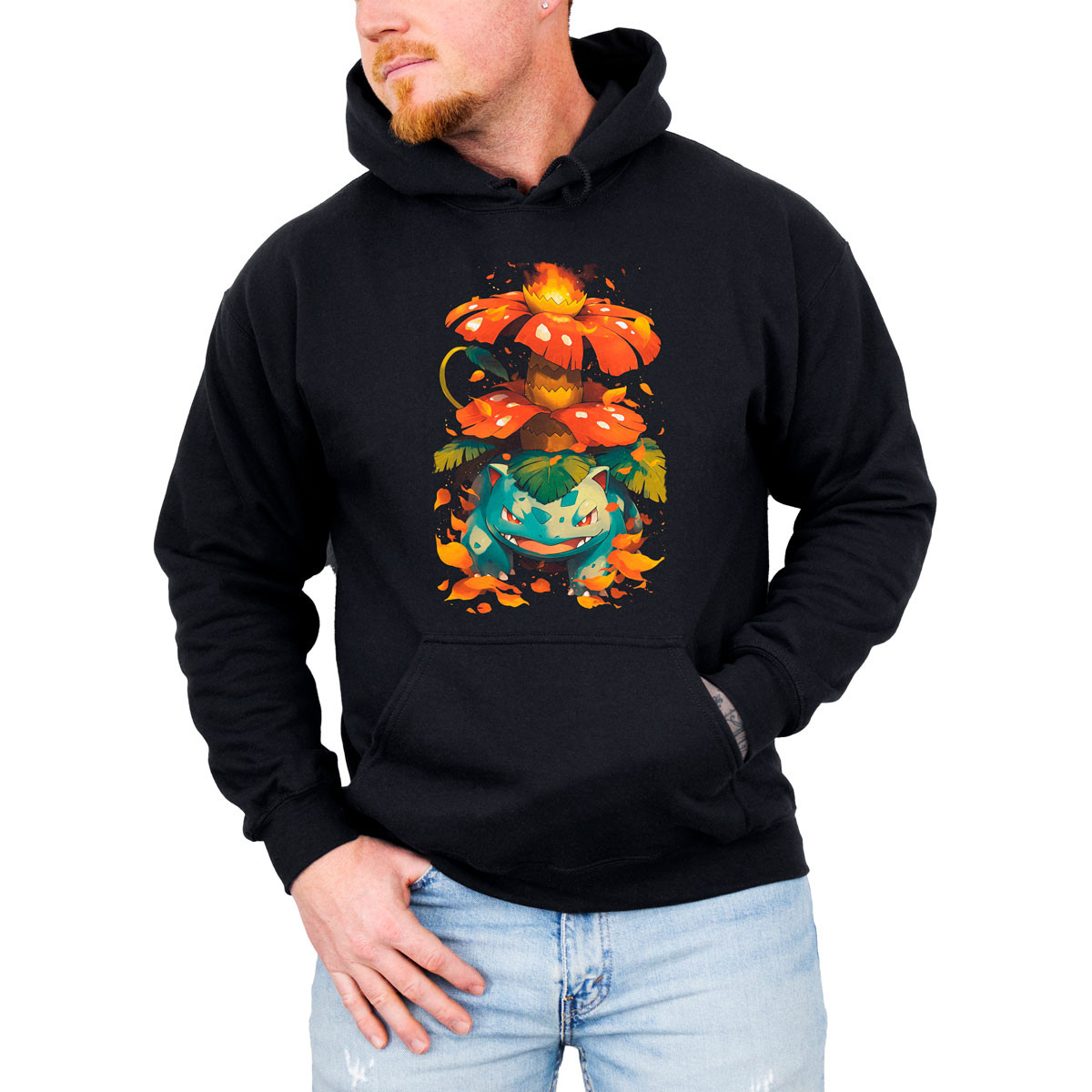 polerones-anime-hombre-venusaur-petal-dance-pok-mon