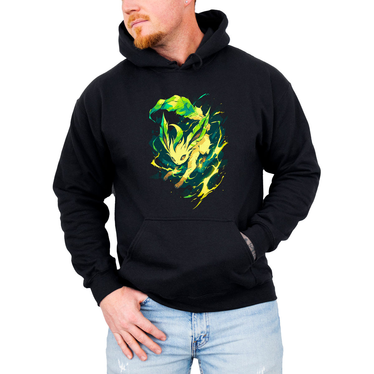 polerones-anime-leafeon-full-power-sudadera