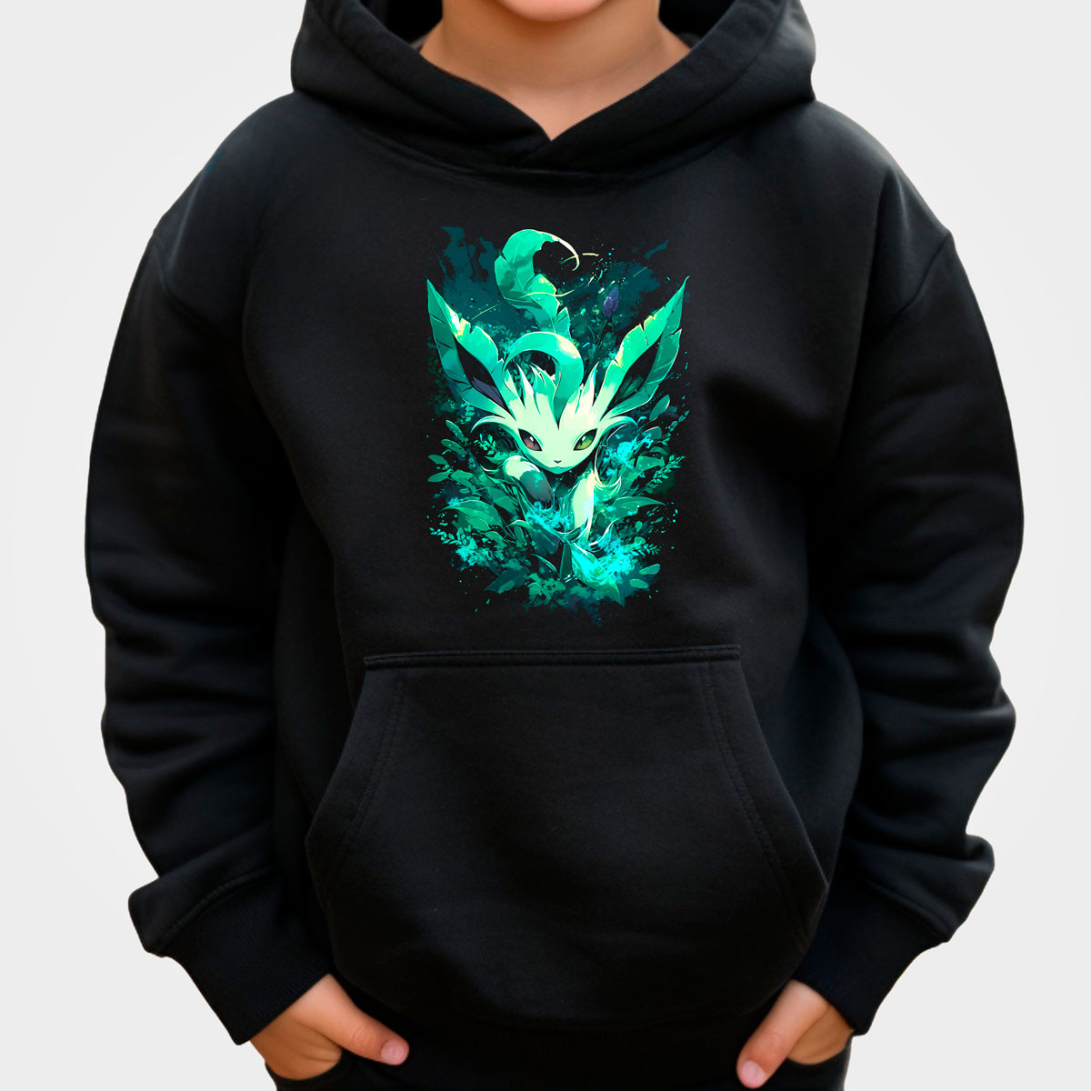 polerones-anime-leafeon-giga-drain-sudadera