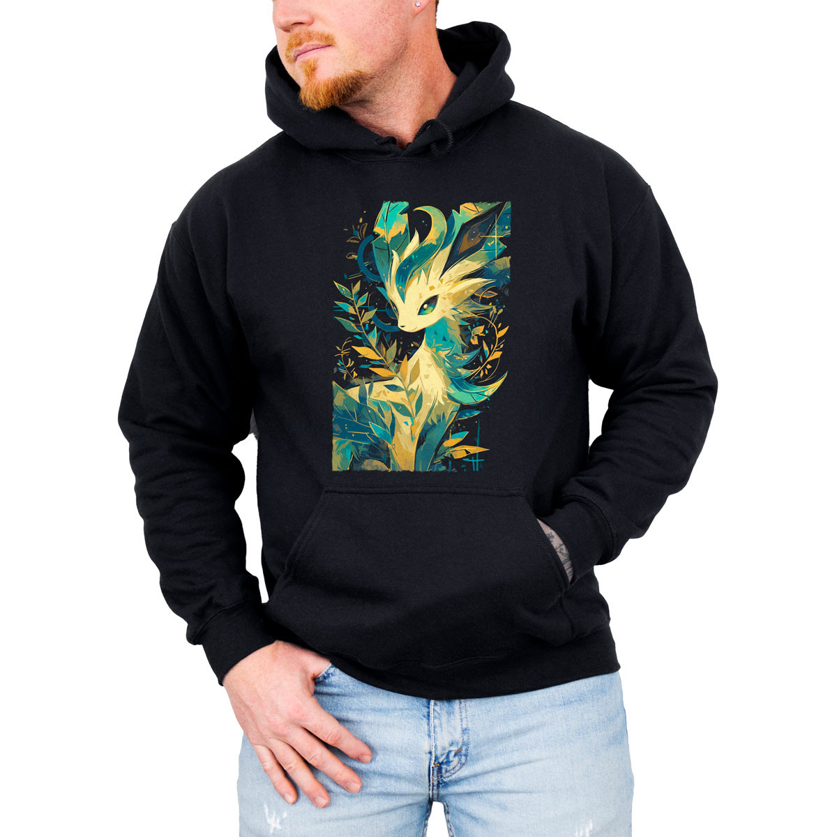 polerones-anime-leafeon-manga-entrenador-corta