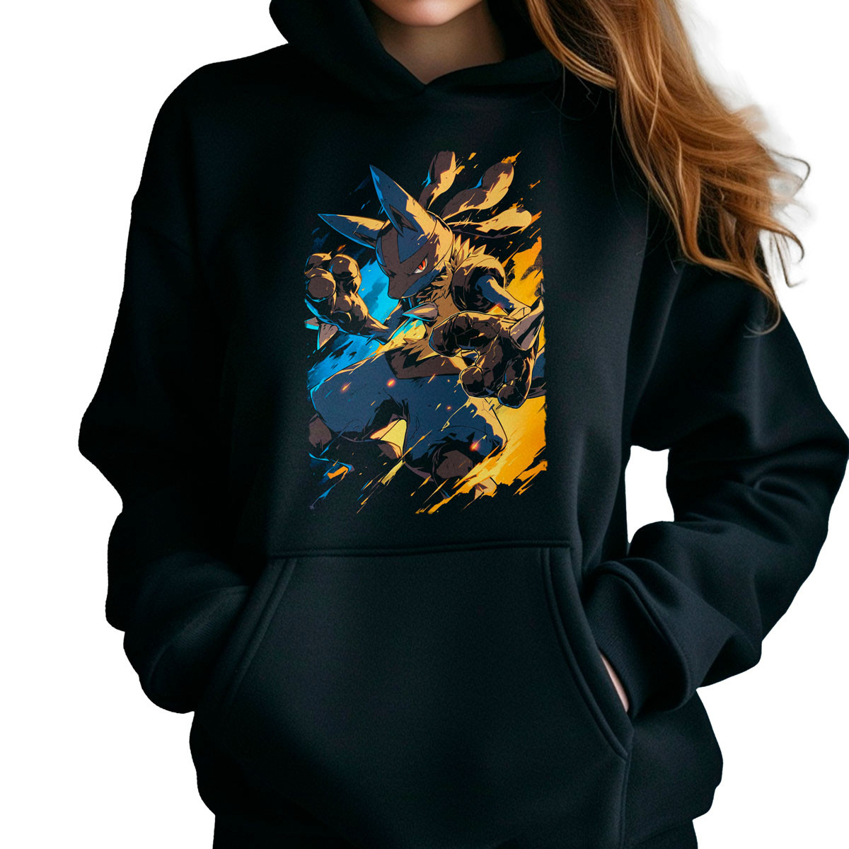 polerones-anime-lucario-metal-claw-sudadera-brillante