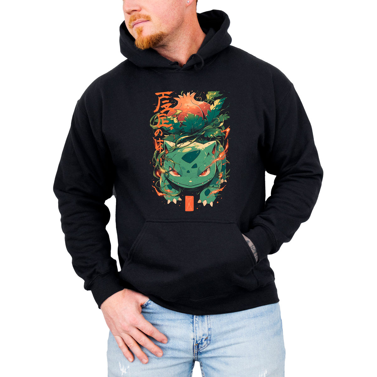 polerones-anime-manga-corta-gym-dise-o-bulbasaur-solar-beam-pok-mon