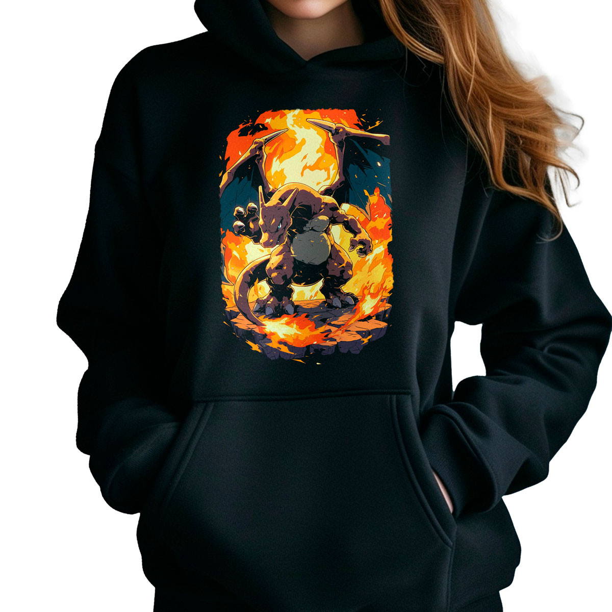 polerones-anime-mujer-charizard-fire-capucha
