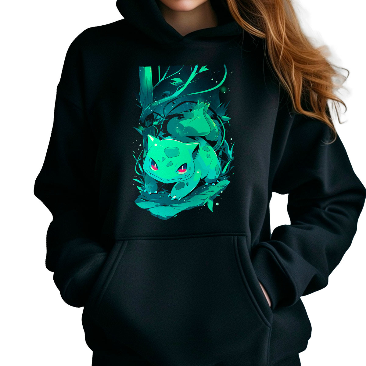 polerones-anime-mujer-estampada-bulbasaur-brillante-anime