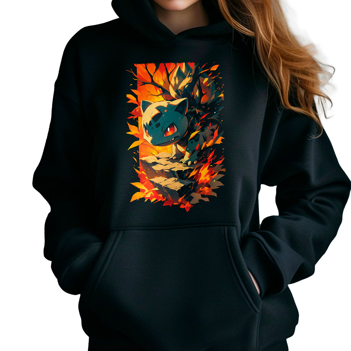 polerones-anime-mujer-estampada-bulbasaur-pok-mon-negro