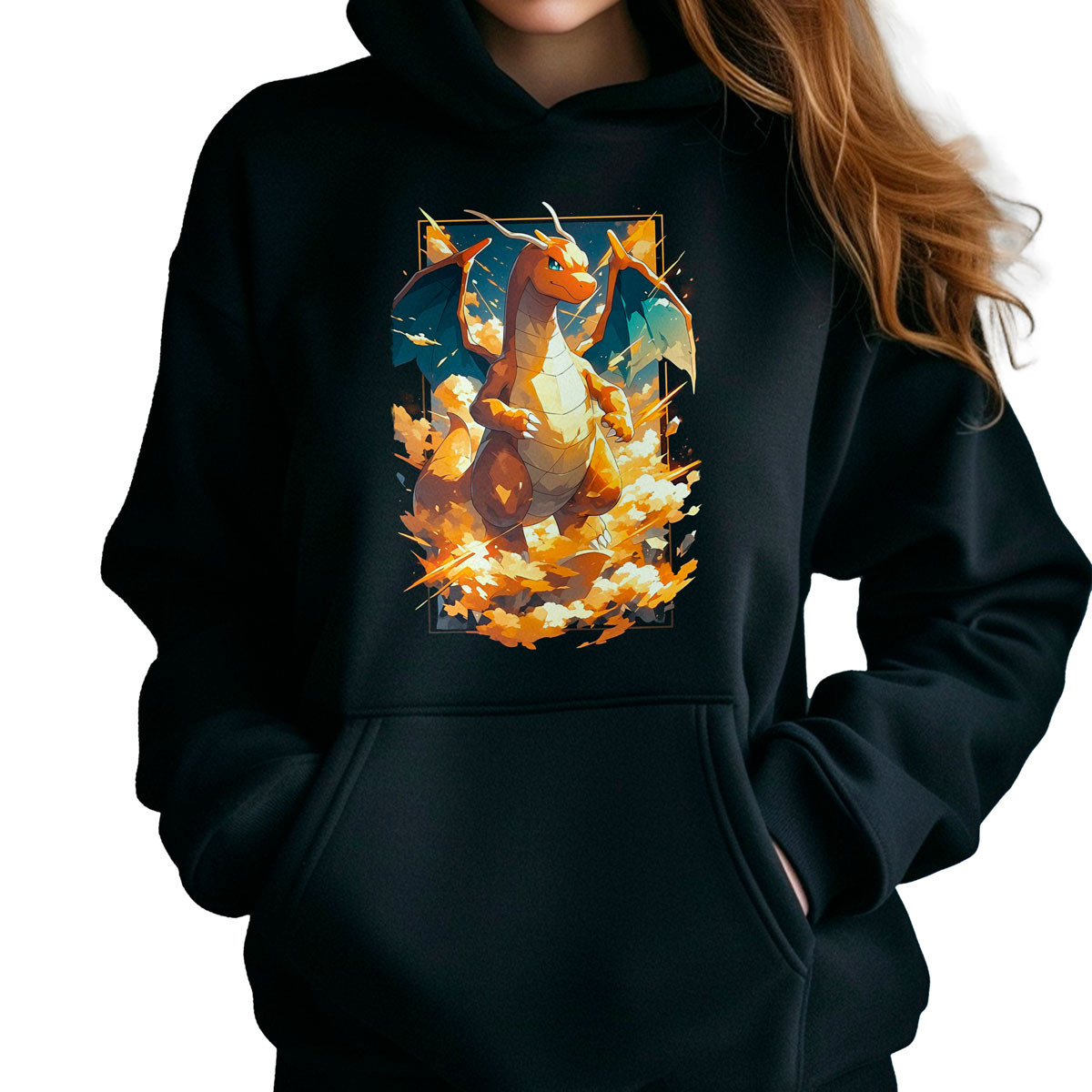 polerones-anime-mujer-estampada-dragonite-oscuro