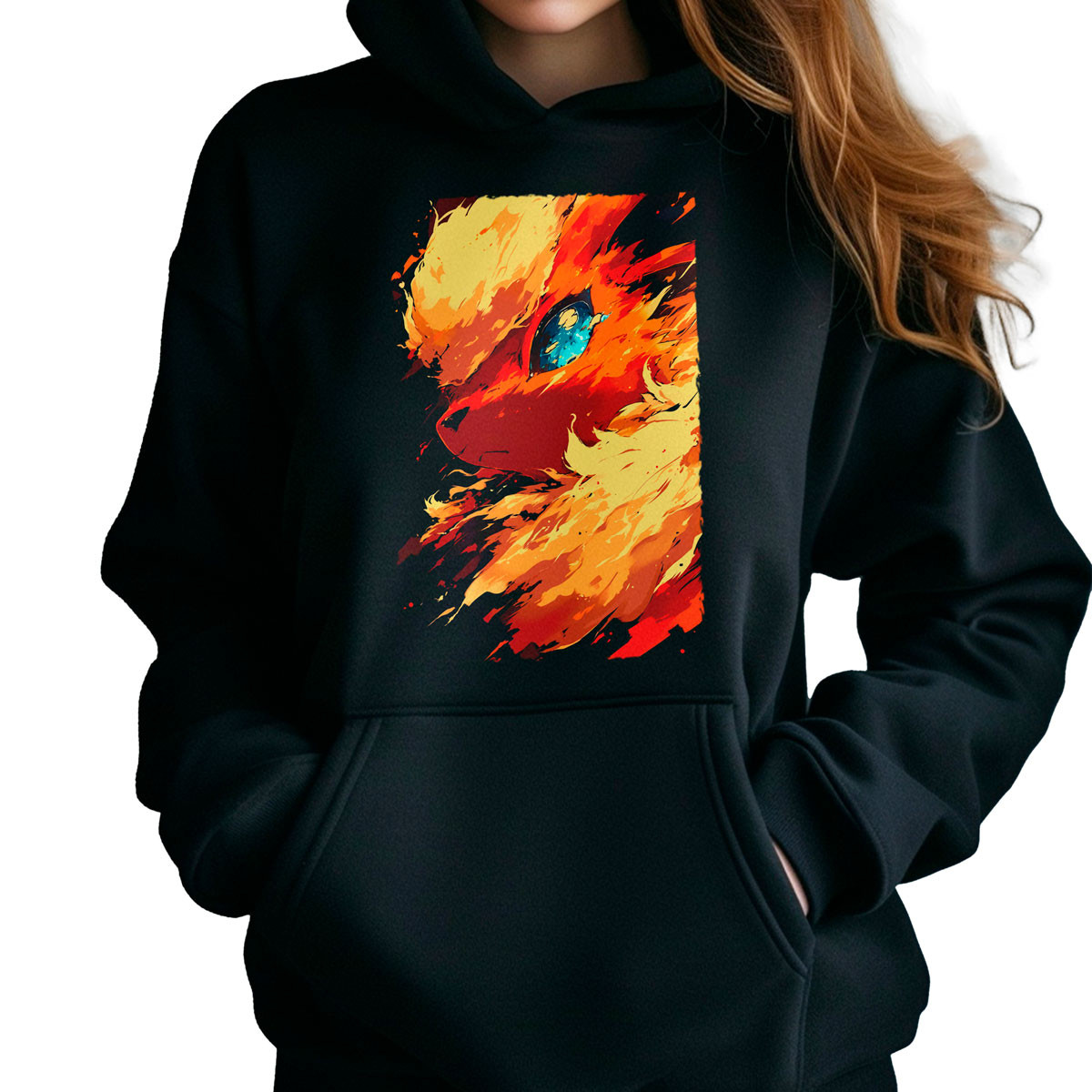 polerones-anime-mujer-estampada-entrenador-flareon-face-closeup