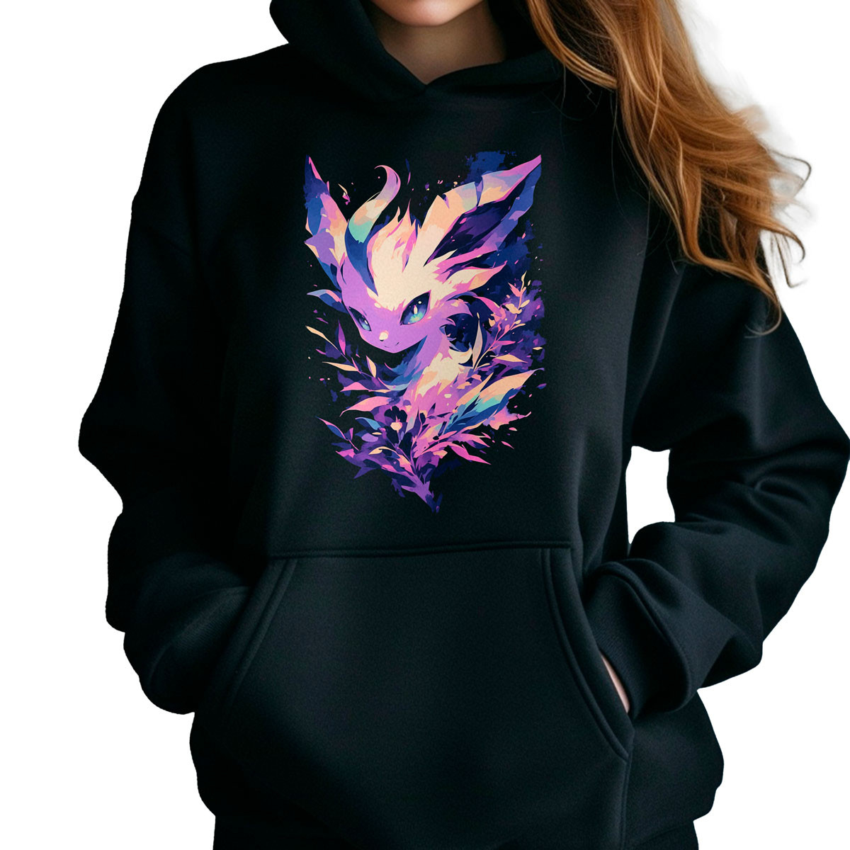 polerones-anime-mujer-estampada-entrenador-leafeon-shiny
