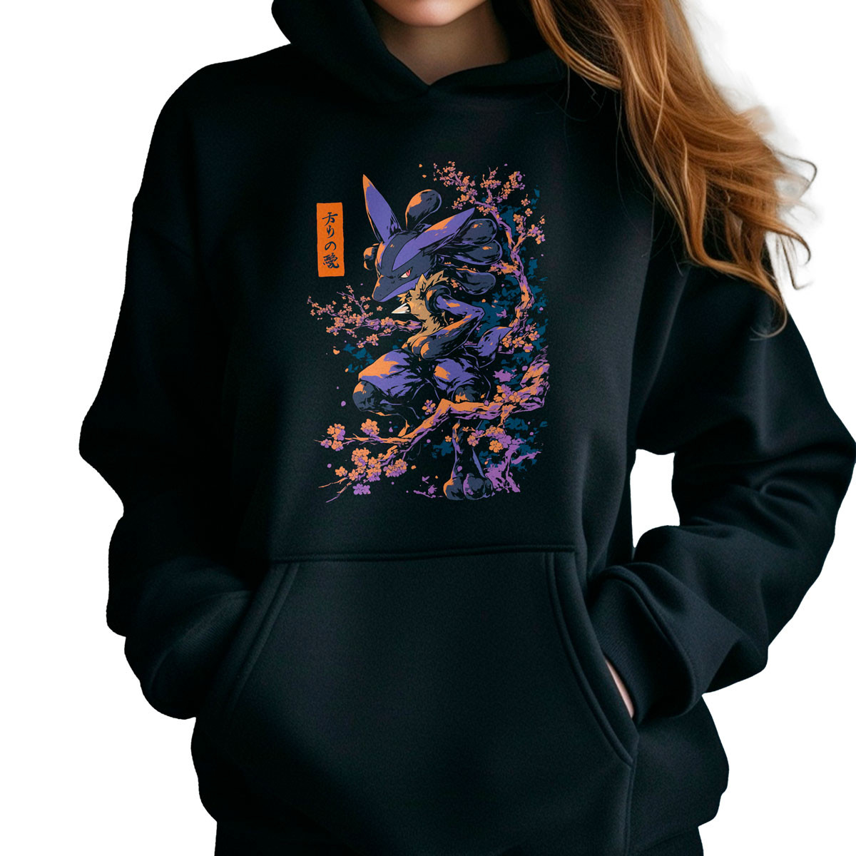 polerones-anime-mujer-estampada-frontal-pok-dex-lucario-con-cerezos