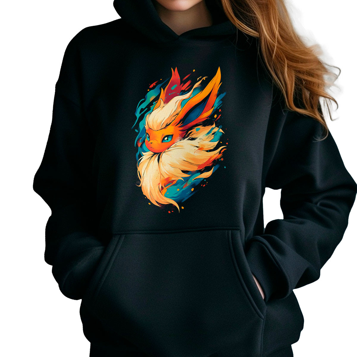 polerones-anime-mujer-estampada-frontal-shiny-flareon-face-closeup