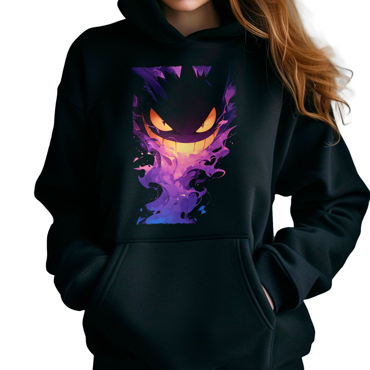 polerones-anime-mujer-estampada-gastly-face-closeup