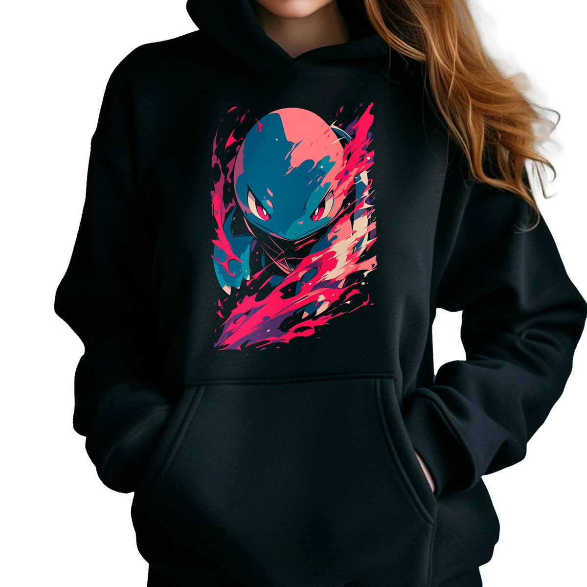 polerones-anime-mujer-estampada-squirtle-pokemon-fondo-negro