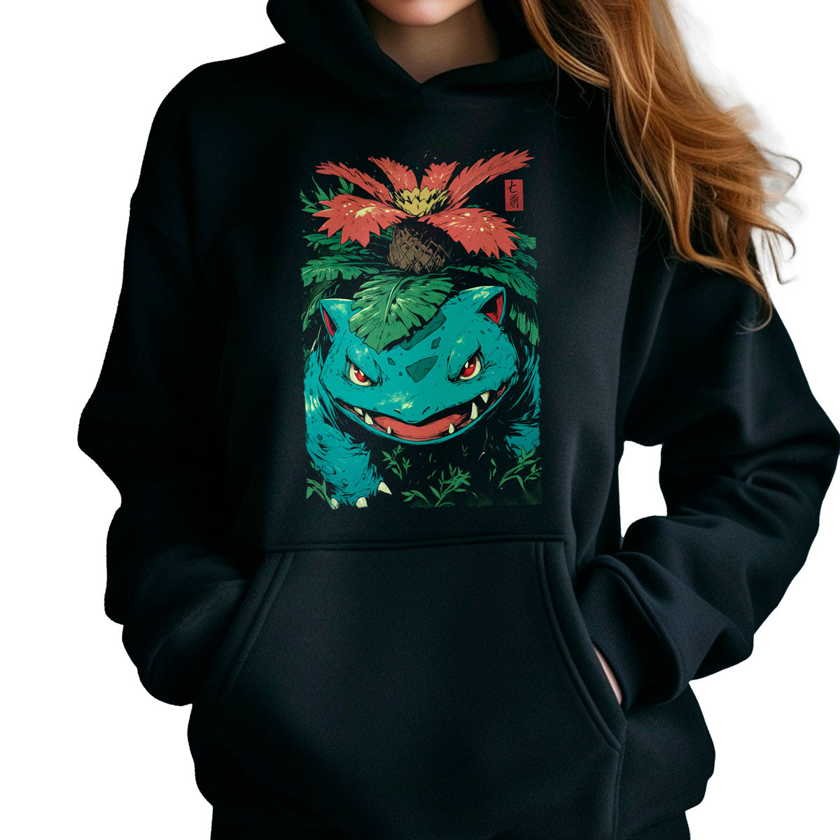 polerones-anime-mujer-estampado-venusaur-pokemon