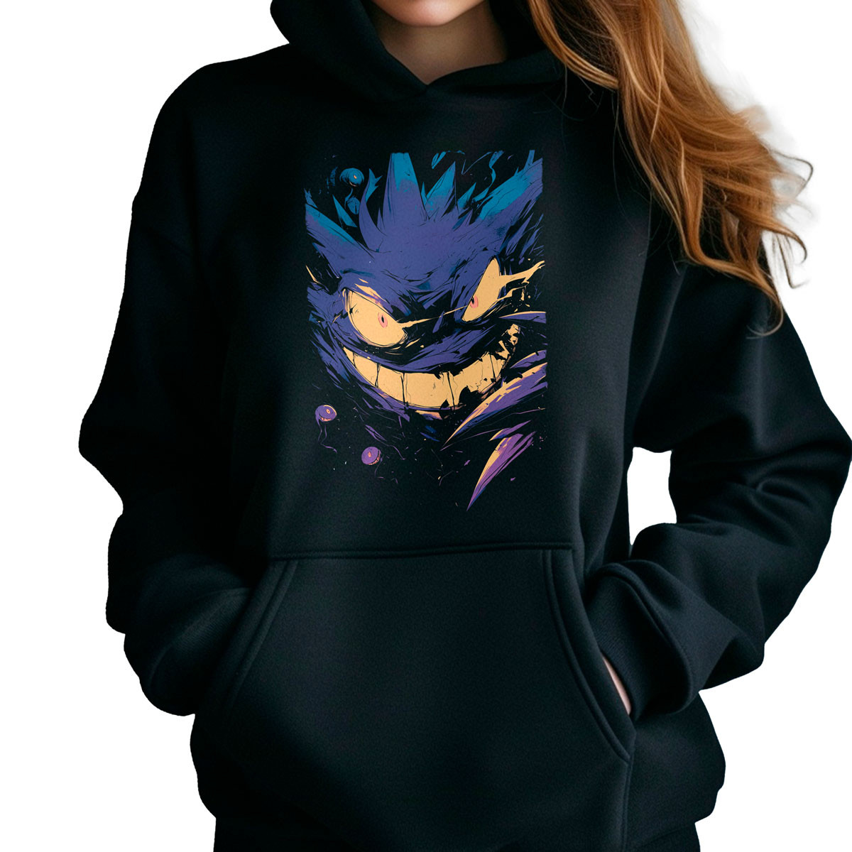 polerones-anime-mujer-gengar-face-closeup