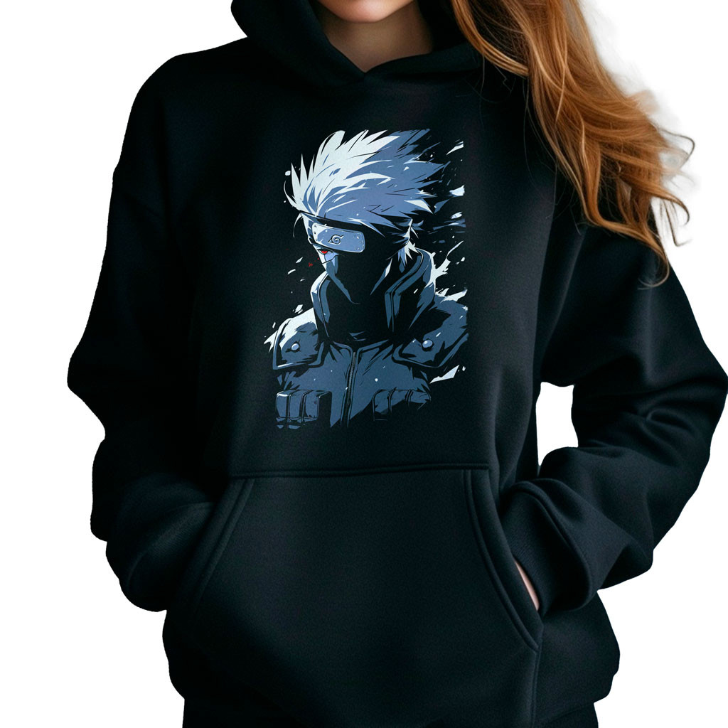 polerones-anime-mujer-negra-jutsu-kakashi-hatake