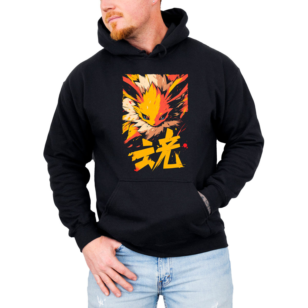 polerones-anime-negra-entrenador-jolteon-ink-style