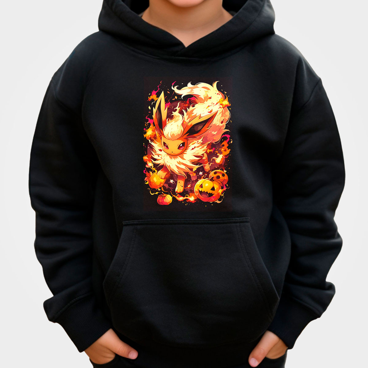 polerones-anime-unisex-estampada-frontal-flareon-lava-plume