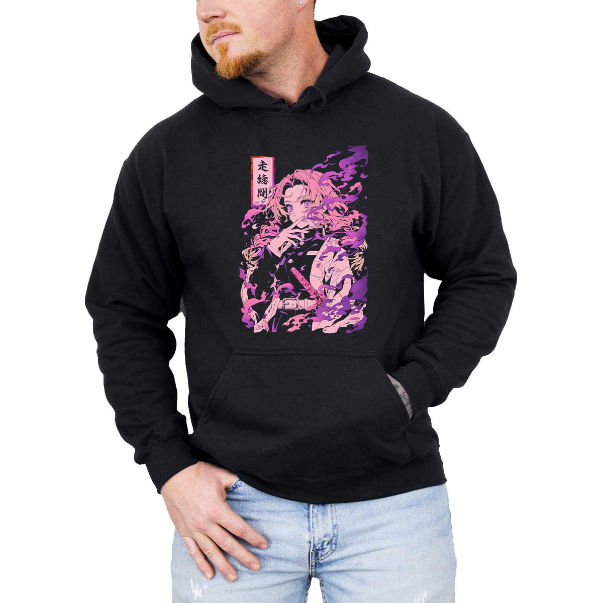 canguro-anime-hombre-estampada-mitsuri-kanroji-pink-flames