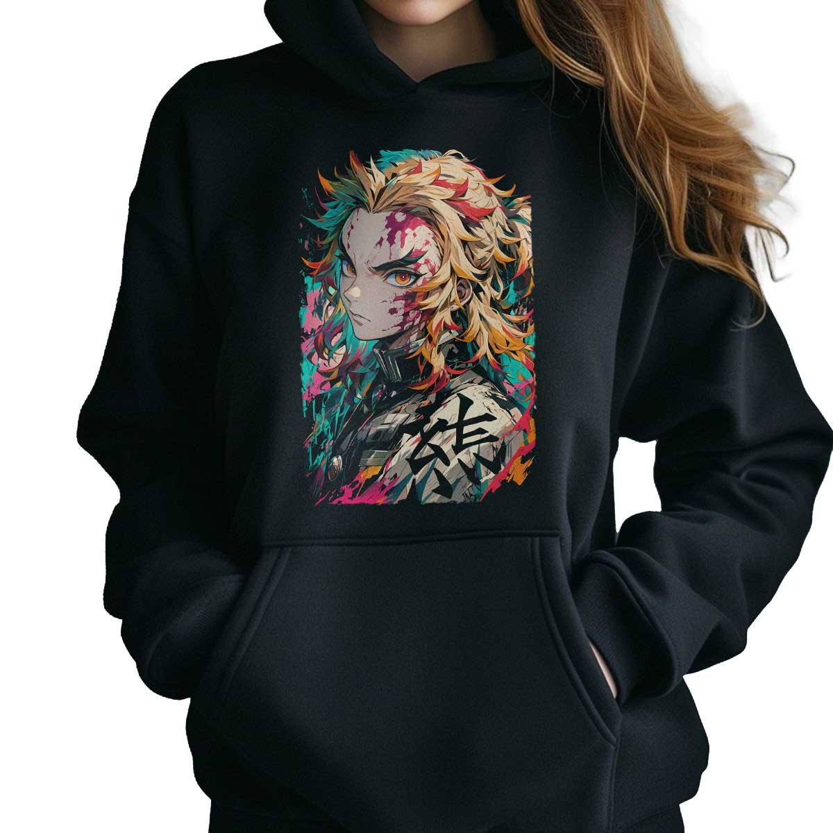 canguro-anime-mujer-con-capucha-street-art-canguro-anime-mujer-design