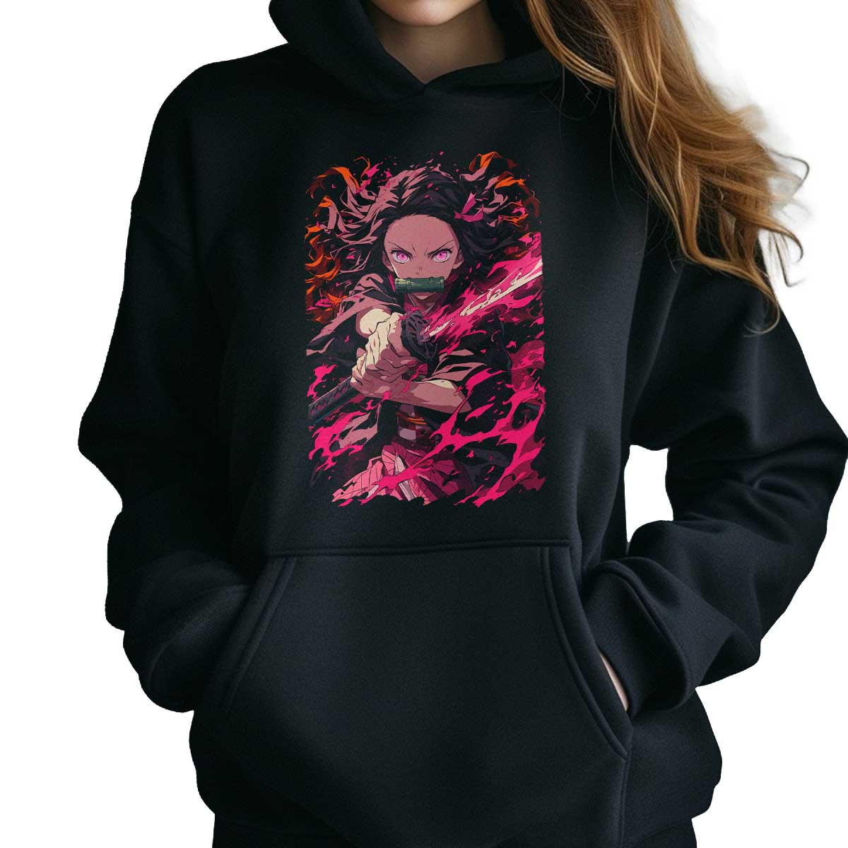 canguro-anime-mujer-nezuko-kamado-lucha-demonio