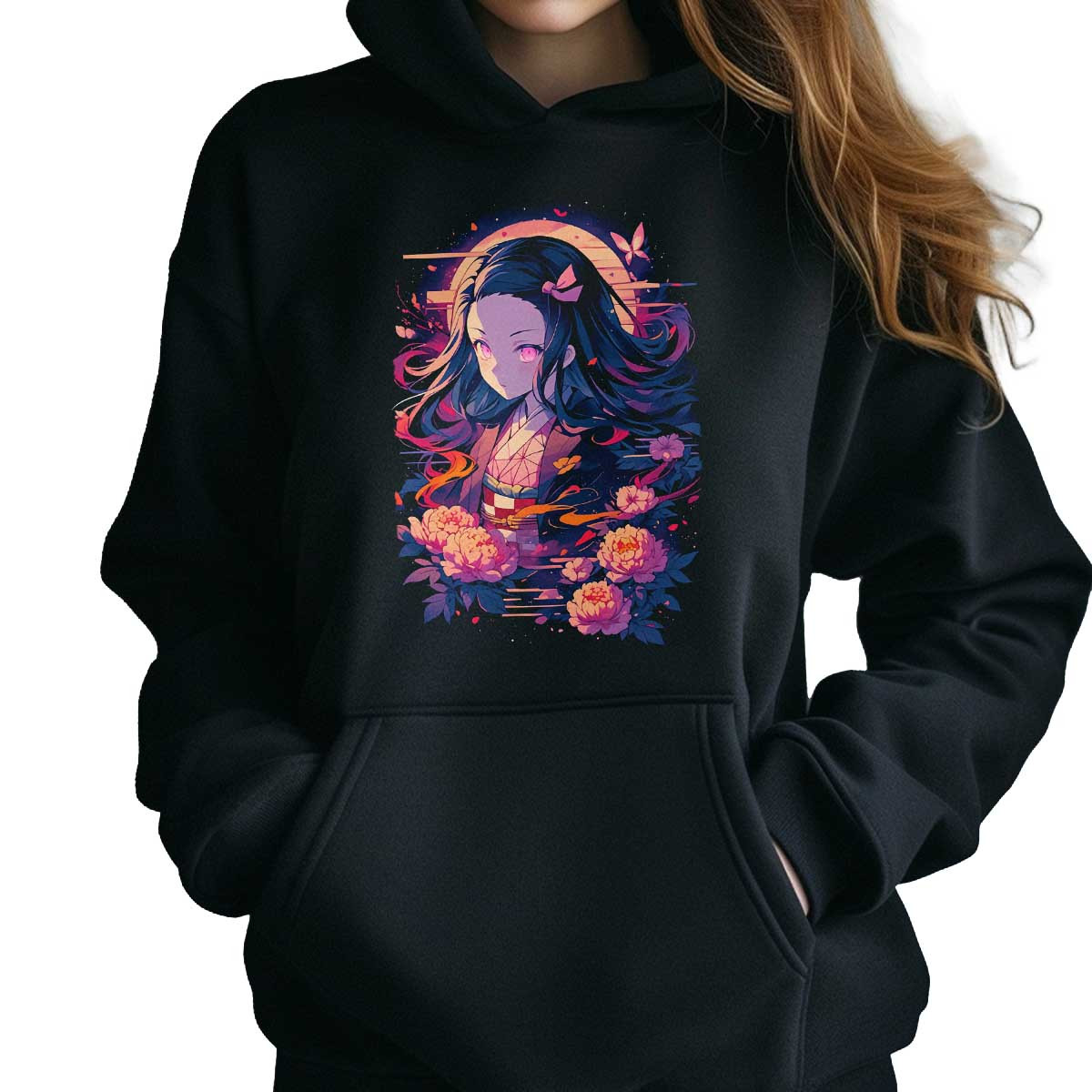 canguro-anime-nezuko-kamado-con-capucha-tem-tica-demon-slayer