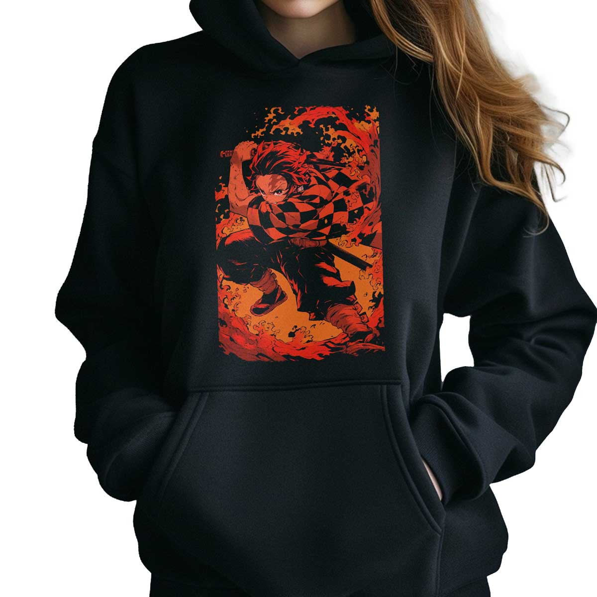 hoodie-anime-mujer-estampado-tanjiro-kamado-airado-demon-slayer