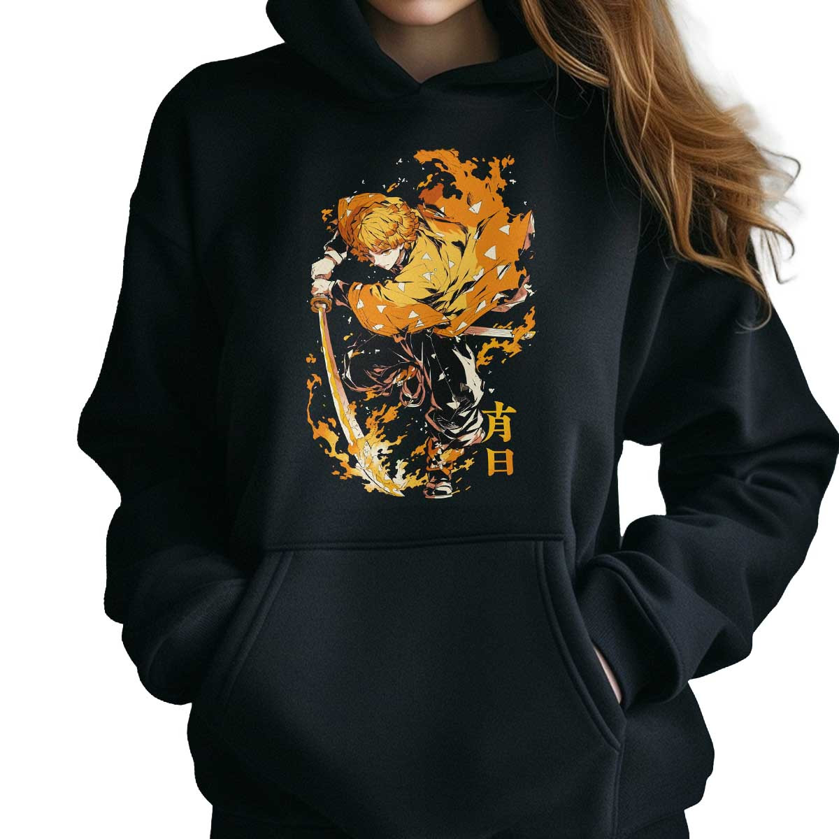 hoodie-anime-mujer-estilo-zenitsu-agatsuma-slayer-demon-13