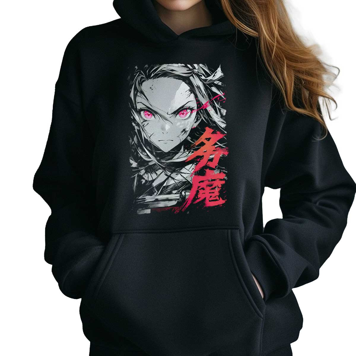 hoodie-anime-mujer-nezuko-kamado-estilo-tinta-03