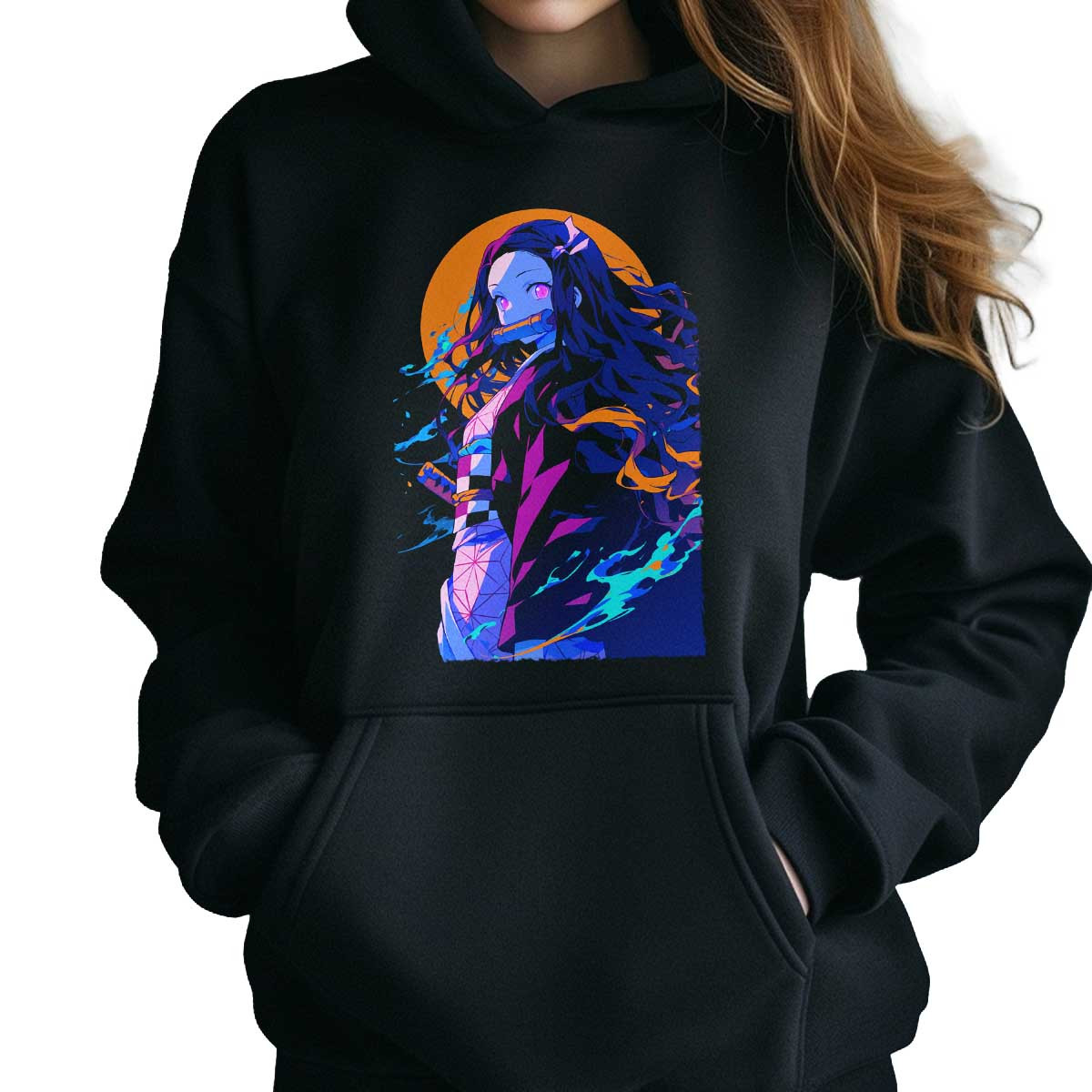 hoodie-anime-mujer-nezuko-kamado-pop-art-friendly
