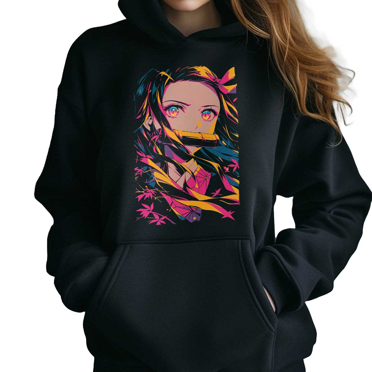 hoodie-anime-nezuko-kamado-face-closeup