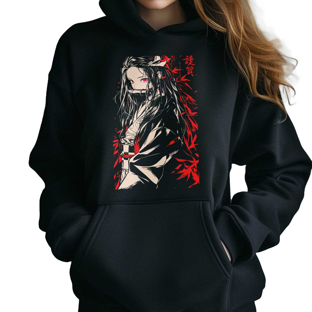 hoodie-anime-nezuko-kamado-silueta-demonio