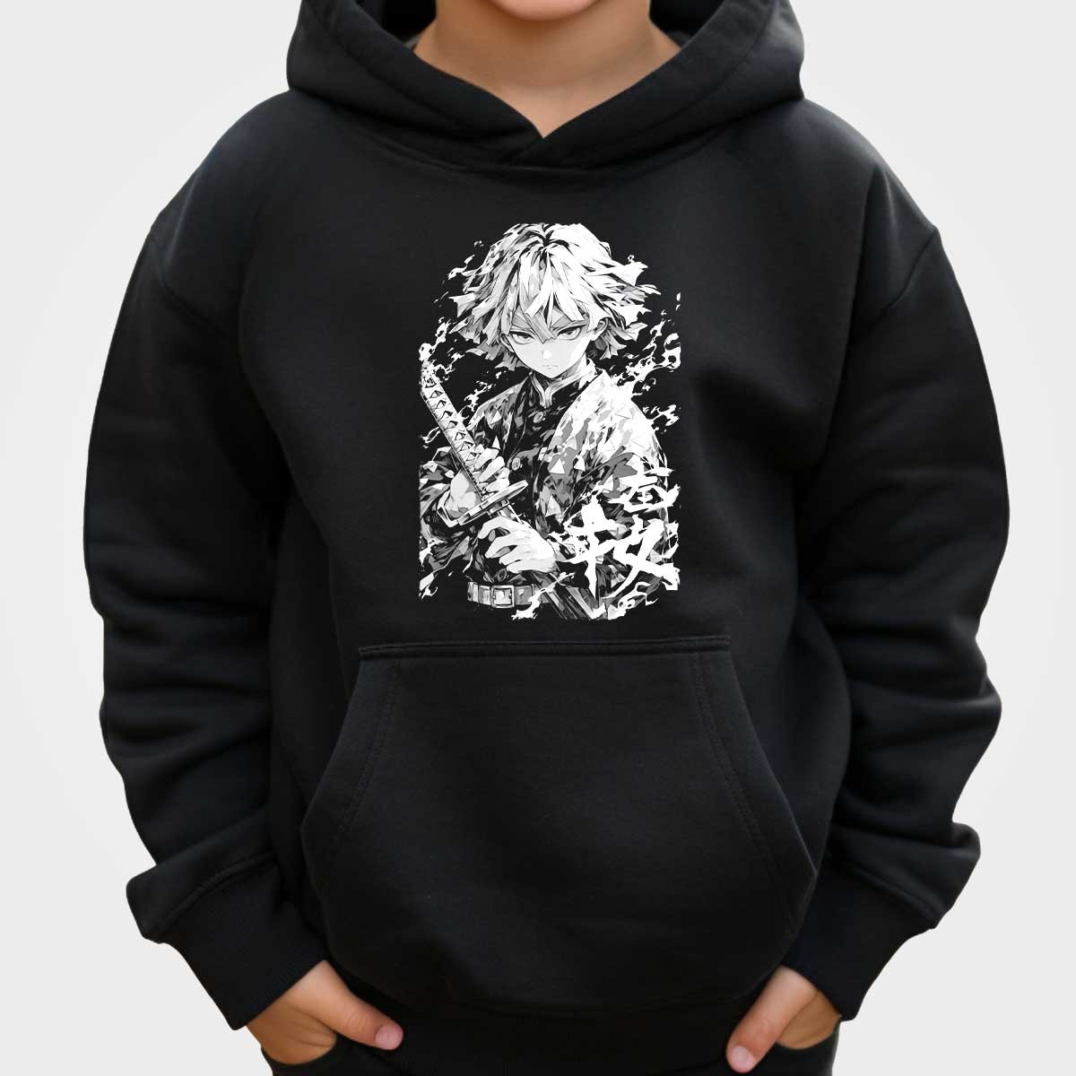 hoodie-anime-unisex-estampada-frontal-equilibrio-zenitsu-agatsuma-demon-slayer