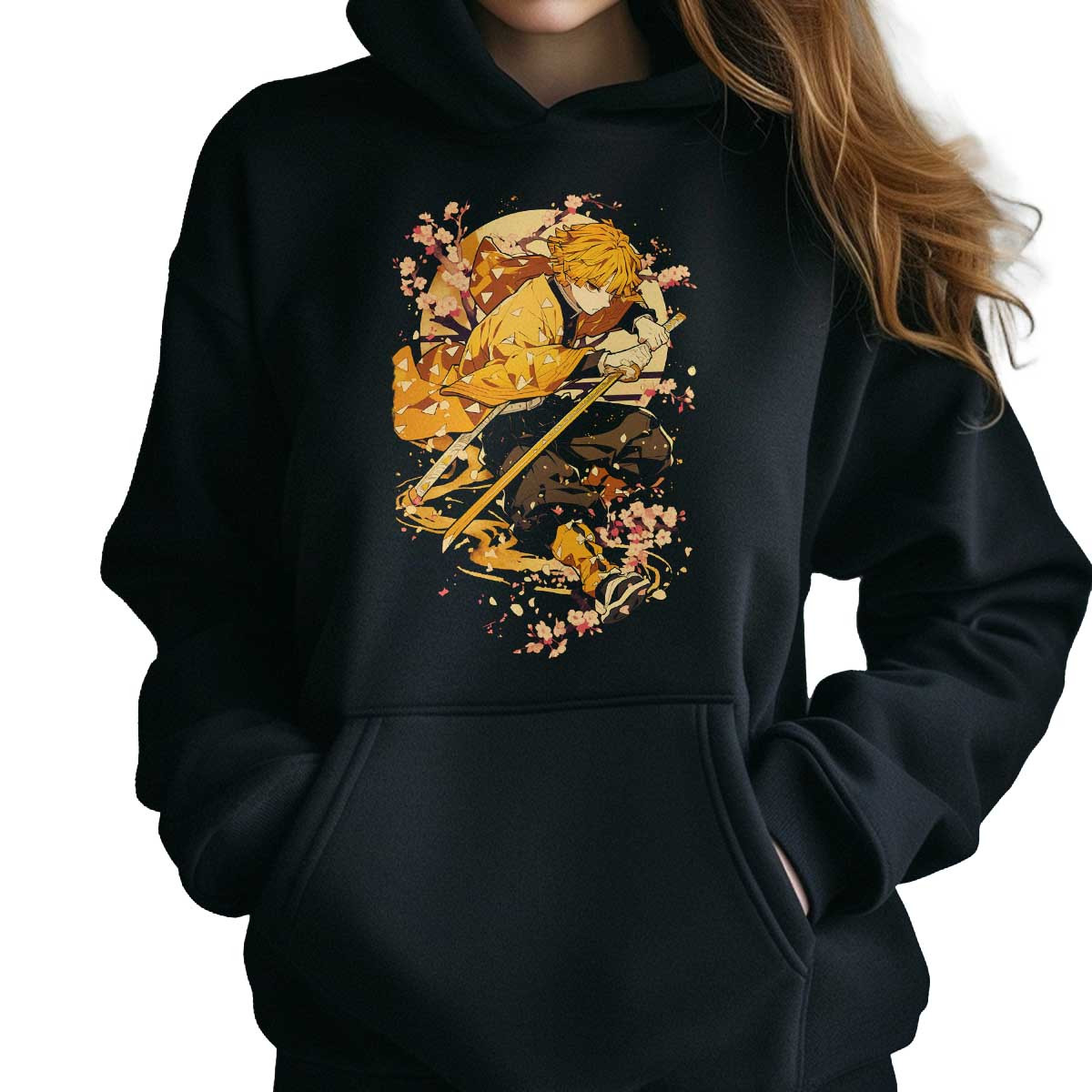 hoodie-anime-zenitsu-agatsuma-flores-cerezo-a-