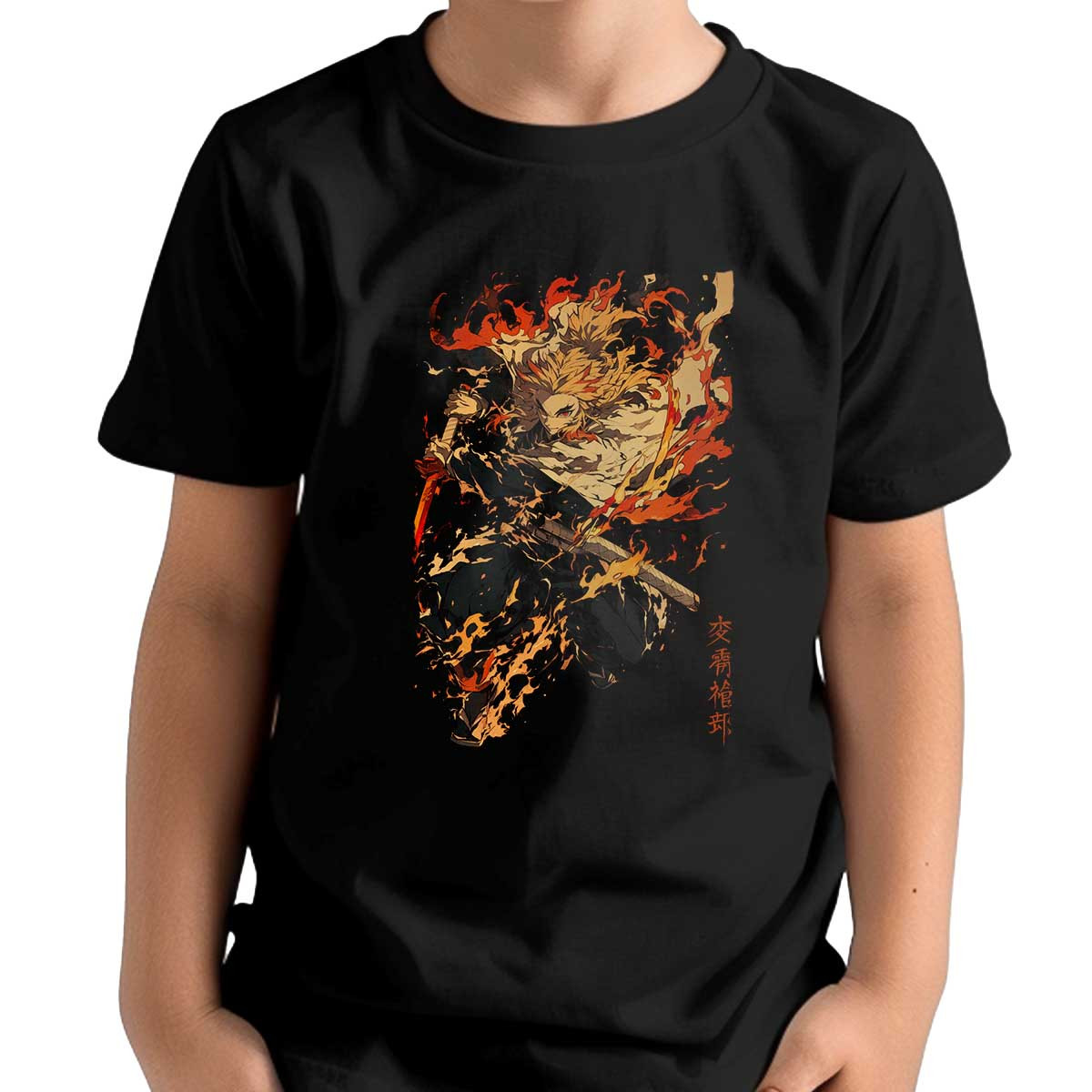 polera-animada-kyojuro-rengoku-fire-demon-slayer