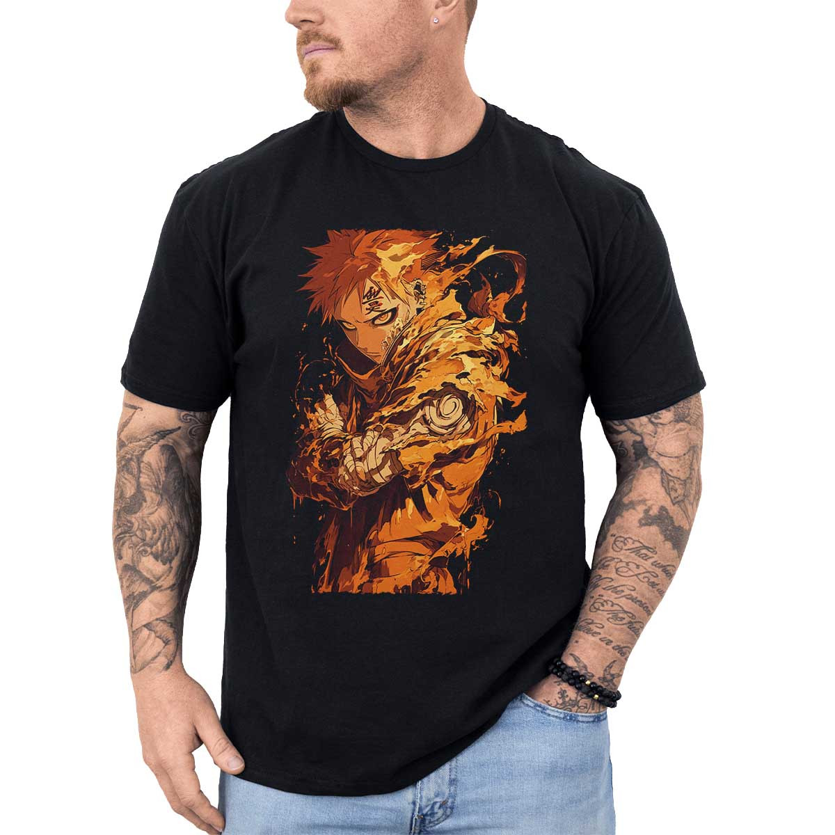 polera-anime-gaara-seriedad-konoha-naruto-shippuden
